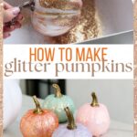 How to make glitter pumpkin pins