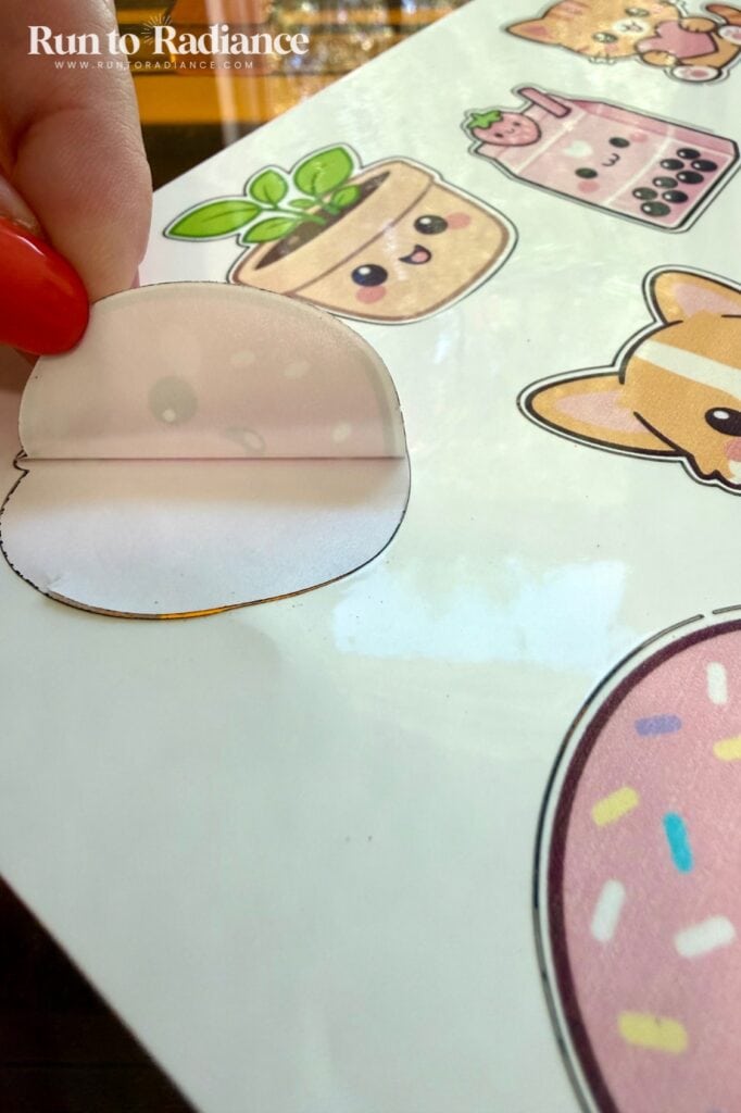 DIY stickers cut with a laser