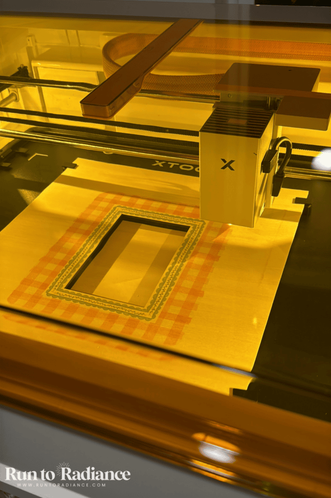 cutting out custom frame with m2 by xtool