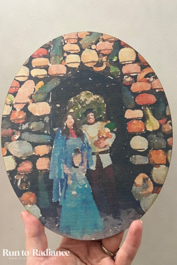 Family photo printed on wood with the xtool M2