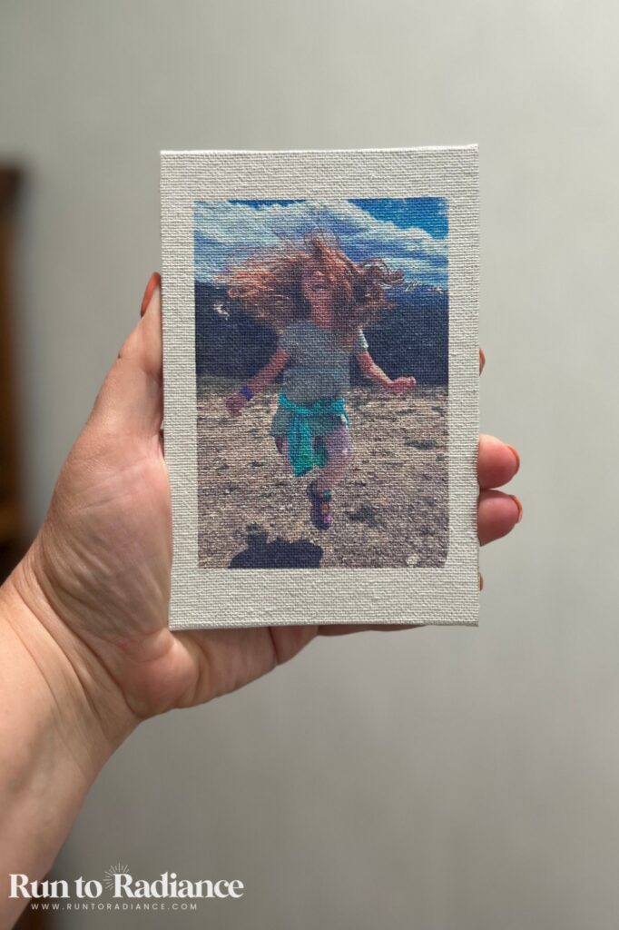 Custom printed photo on canvas