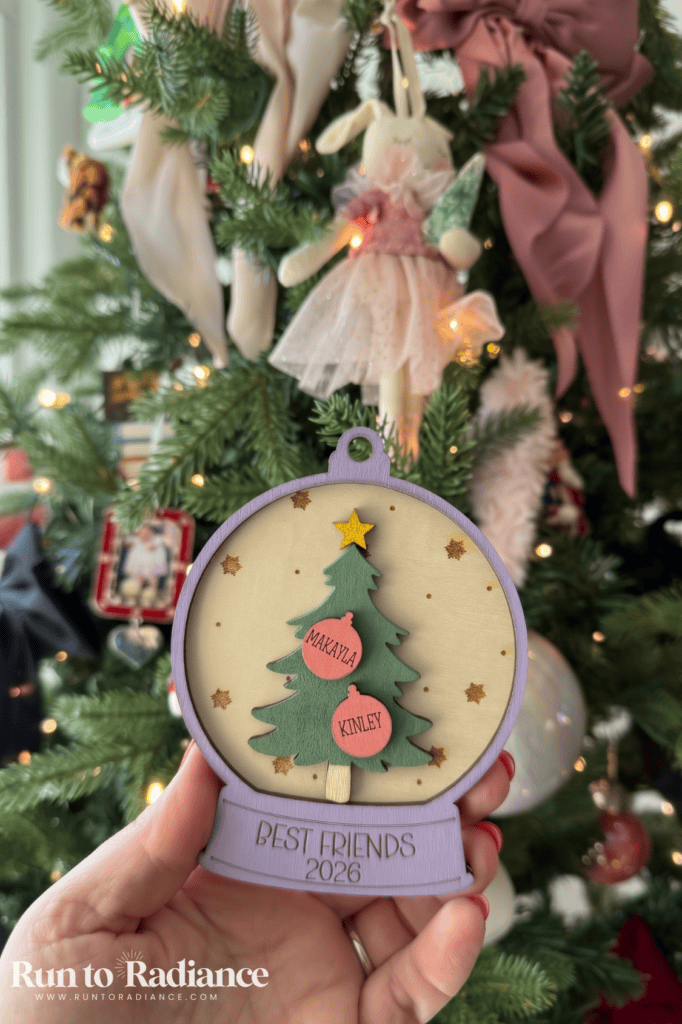DIY Laser cut ornament for best friends