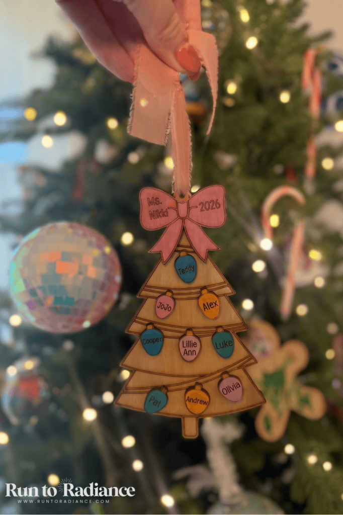 Personalized ornament for a teacher