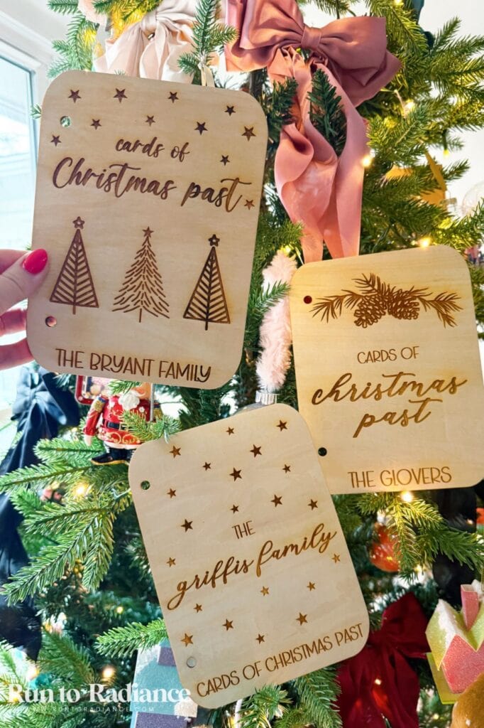 Christmas card keepsake books engraved with the xTool m2